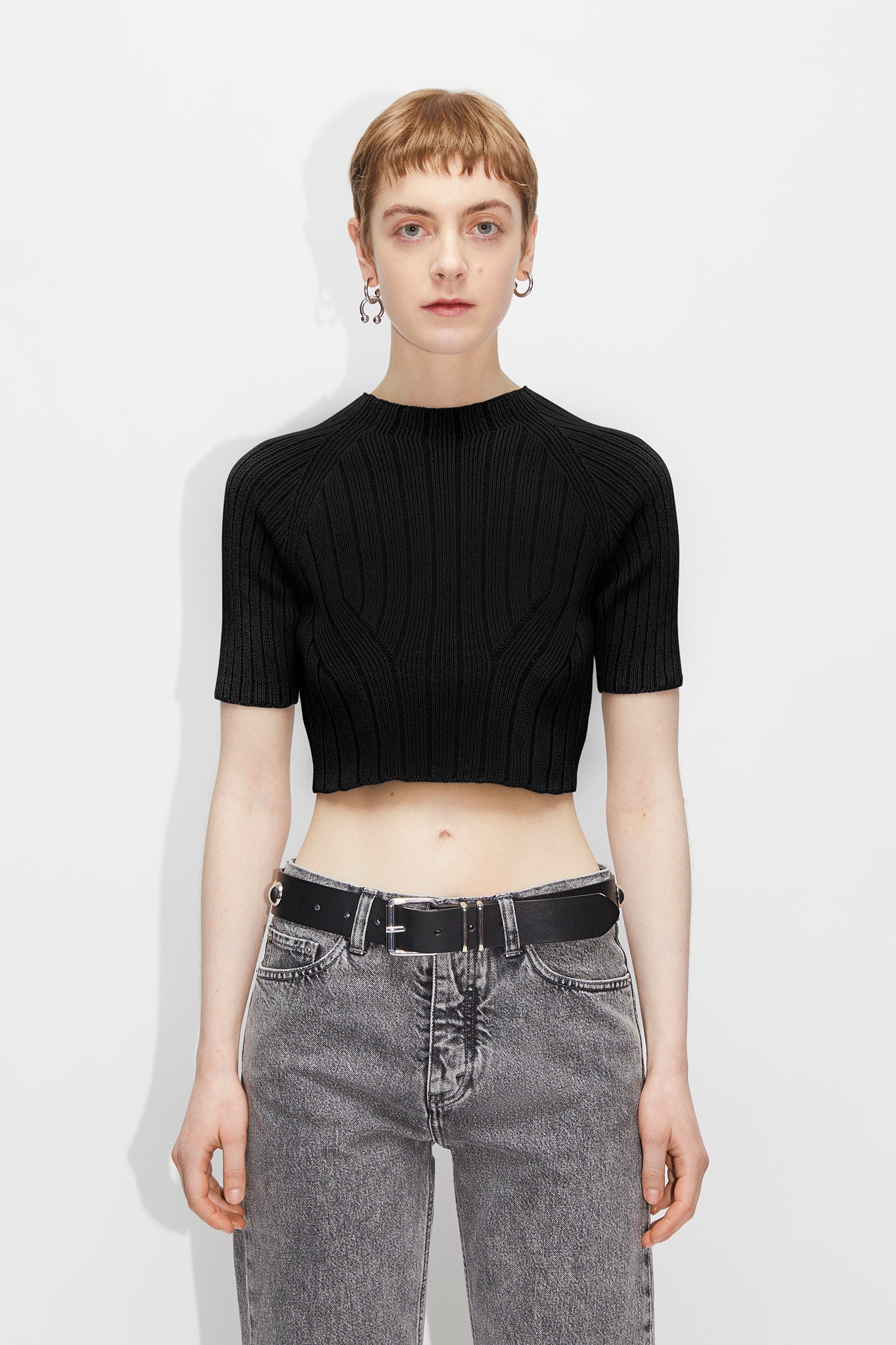 Open-back Knitted Top - Hyper Top in Black and Grey – HOPE STHLM