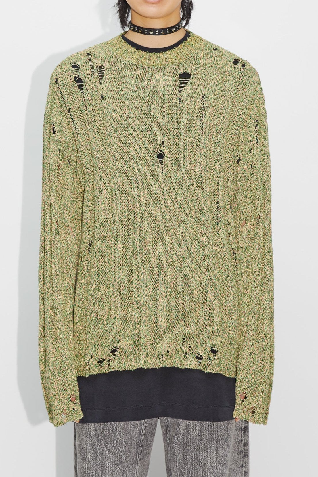 Distressed Sweater - Underground Sweater in Green Melange – HOPE STHLM