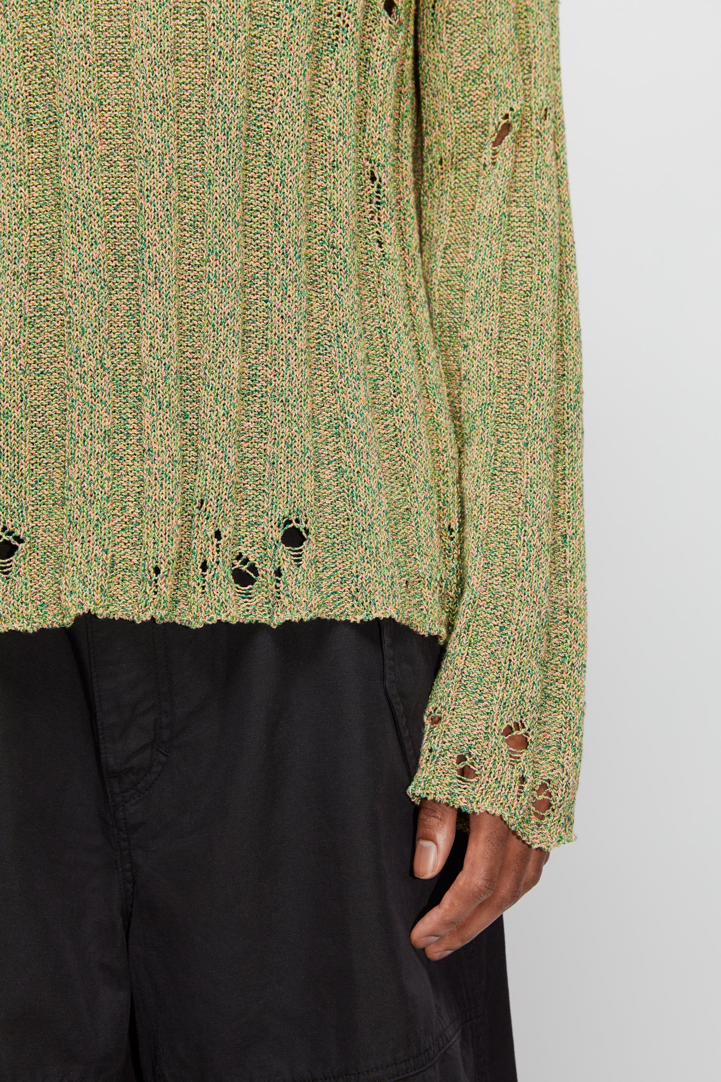 Distressed Sweater - Underground Sweater in Green Melange – HOPE STHLM