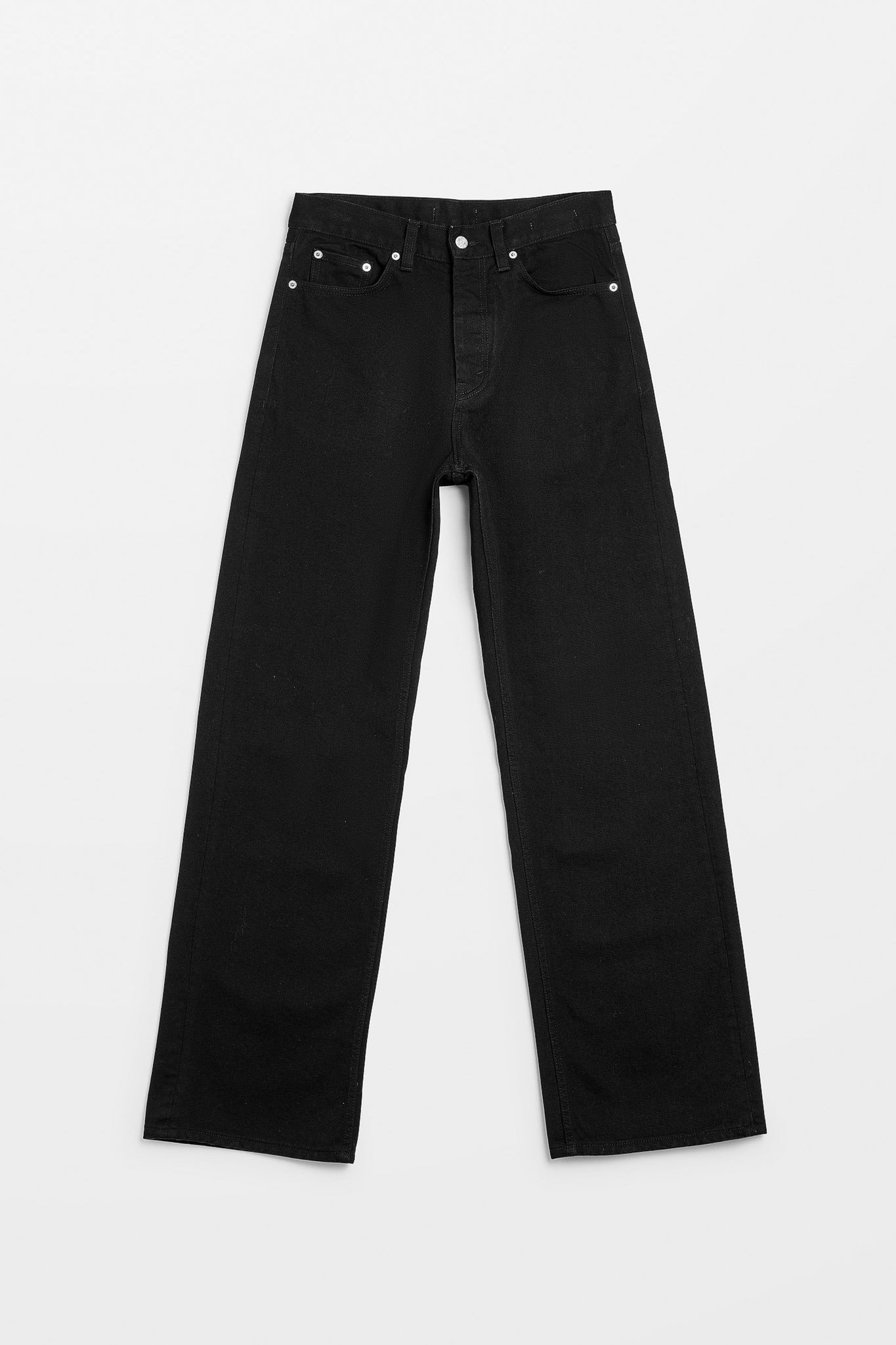 メンズ STA PATTERN LOOSE FIT DENIM PANTS BLACK