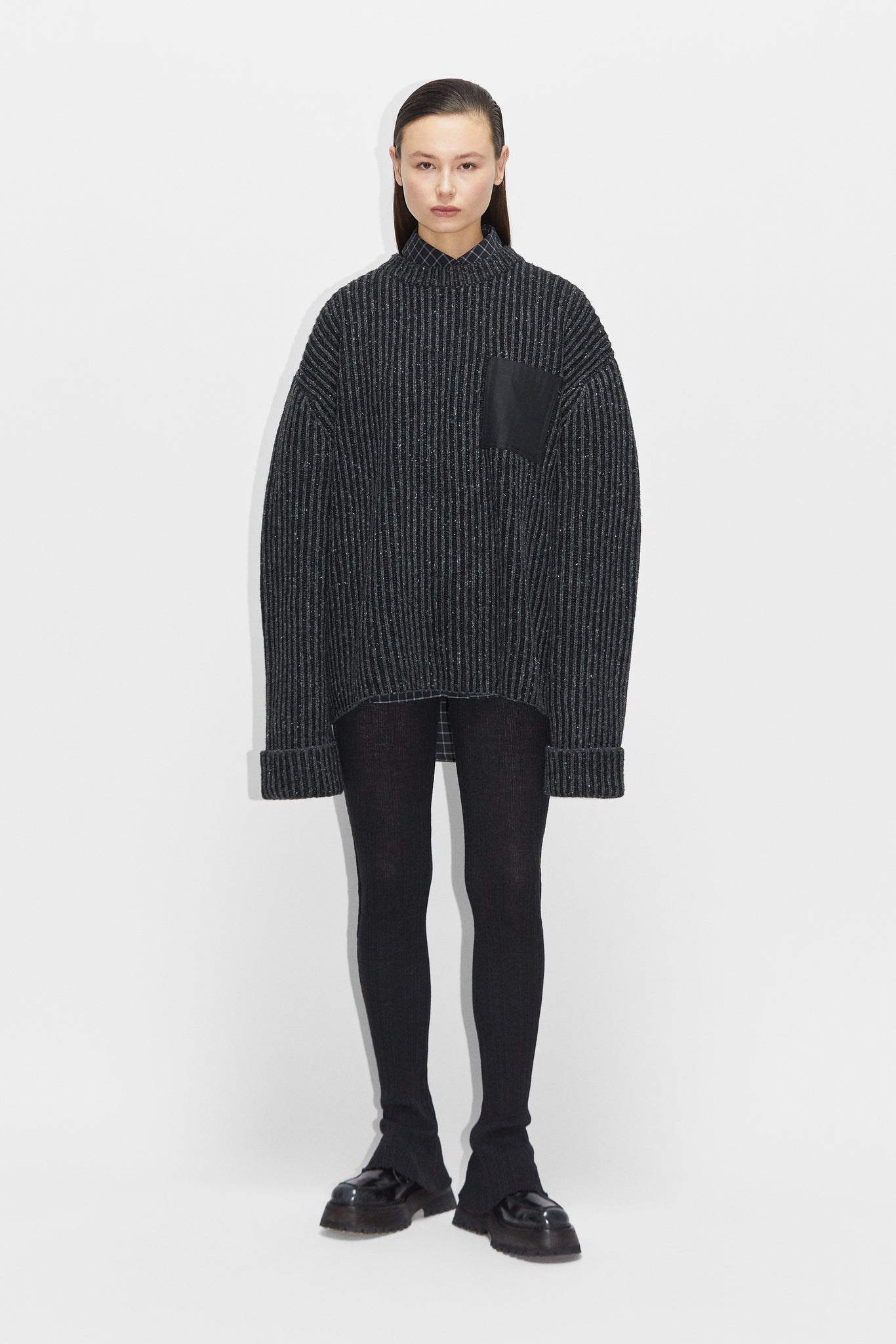 Heavy Rib-knit Sweater
