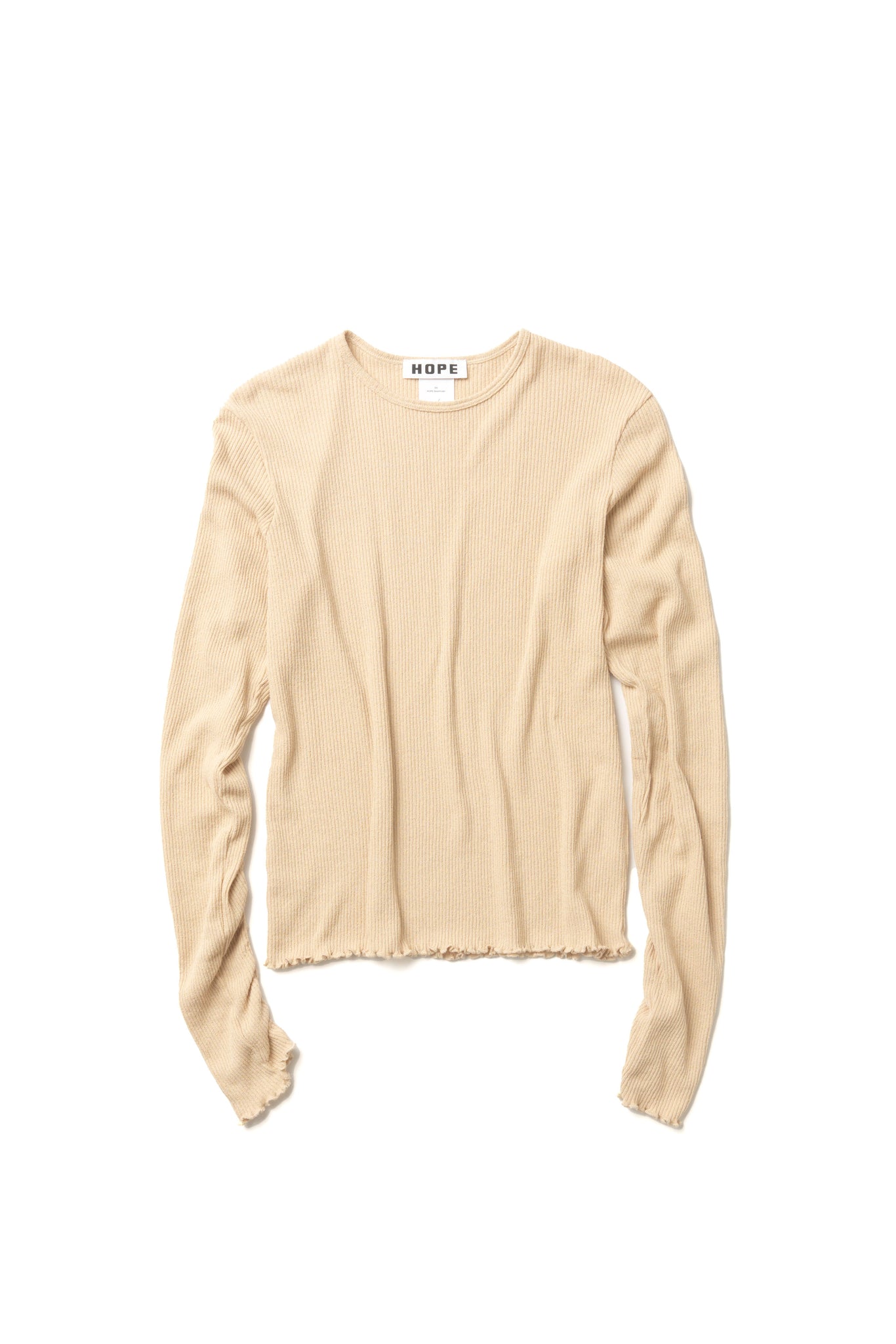 Long-sleeved Ribbed T-shirt